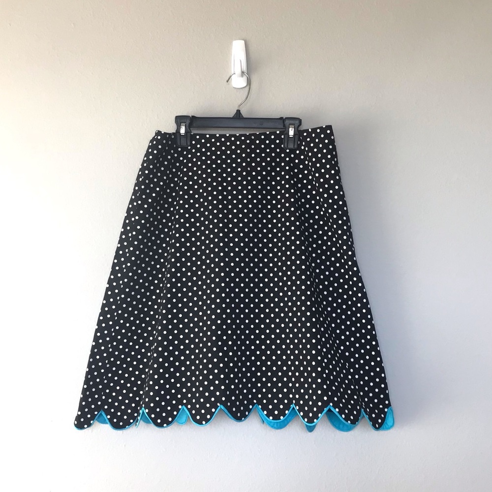 Black and white polka dot skirt